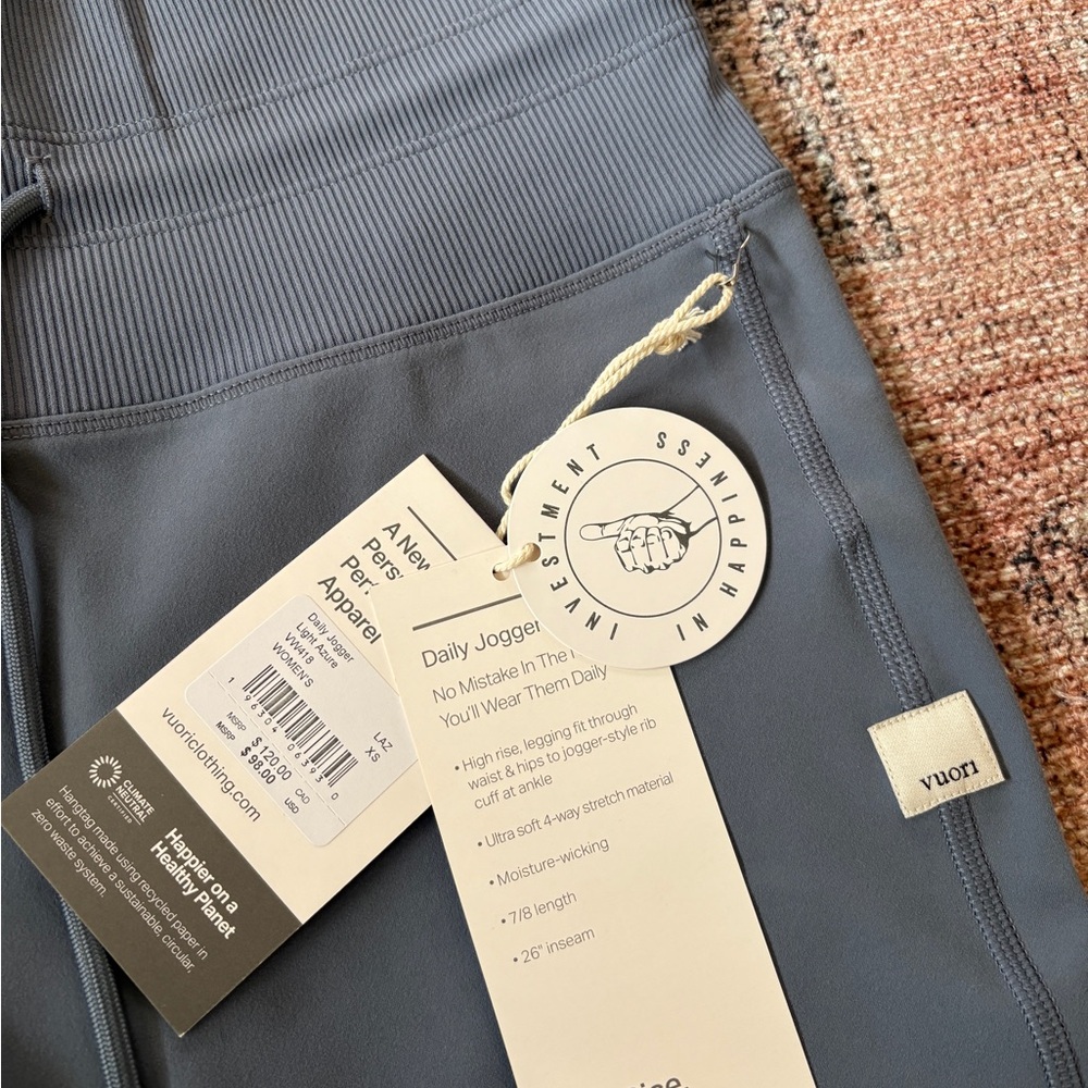 Vuori Daily Jogger Size XS Light Azure - Picture 3 of 9